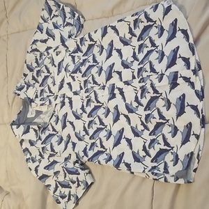Boys size 14/16 short sleeve shark collared shirt - .NEW